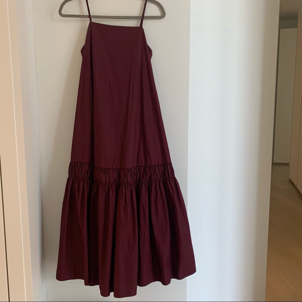 Banana Republic burgundy midi dress, new with tags, size Petit XS